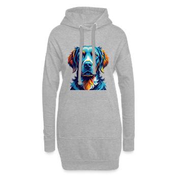 Broholmer Hunderasse Bunte Karikatur Kawaii - Hoodie-Kleid - Grau meliert - Vorne