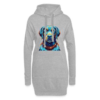 Chesapeake Bay Retriever Hunderasse Karikatur Kawaii - Hoodie-Kleid - Grau meliert - Vorne
