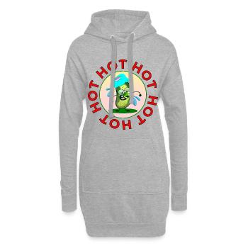 Menopause, Hot Pickles Gherkins - Hoodie Dress - heather grey - Front