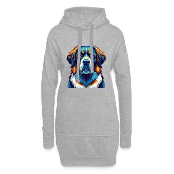 Moskau Watchdog Rasse Bunte Karikatur Kawaii - Hoodie-Kleid - Grau meliert - Vorne