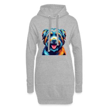 Glen Von Imaal Terrier Hunderasse Karikatur Kawaii - Hoodie-Kleid - Grau meliert - Vorne