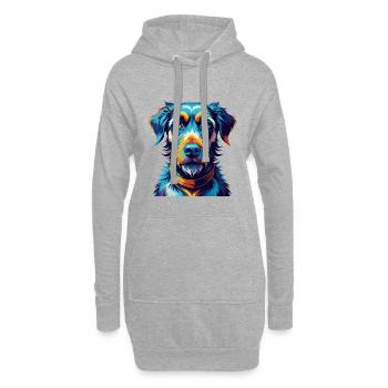Harrier Chien Race Coloré Dessin Animé Kawaii - Sweat-shirt à capuche long Femme - gris chiné - Devant