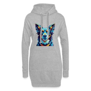 Ratonero Valenciano Race Chien Dessin animé Kawaii - Sweat-shirt à capuche long Femme - gris chiné - Devant
