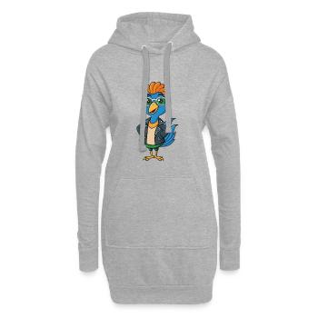 Lunettes de soleil Peacock Funny Cartoon Kawaii Jacket - Sweat-shirt à capuche long Femme - gris chiné - Devant