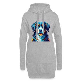 Appenzeller Sennenhund Hunderasse Cartoon Kawaii - Hoodie-Kleid - Grau meliert - Vorne