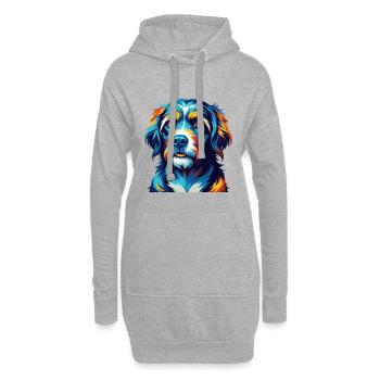 Österreichischer Brandlbracke Hunderasse Cartoon Kawaii - Hoodie-Kleid - Grau meliert - Vorne