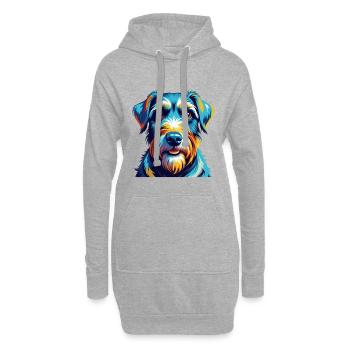 Sealyham Terrier Dog Breed Colorful Cartoon Kawaii - Hoodie Dress - heather grey - Front