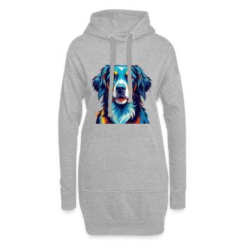 Stabyhoun Chien Race Coloré Dessin Animé Kawaii - Sweat-shirt à capuche long Femme - gris chiné - Devant