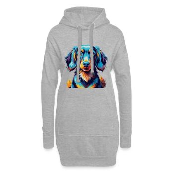 Westphalien Dachsbracke Chien Race Dessin Animé Kawaii - Sweat-shirt à capuche long Femme - gris chiné - Devant