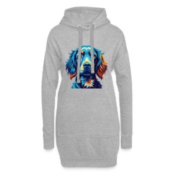 Boykin Spaniel Chien Race Coloré Dessin Animé Kawaii - Sweat-shirt à capuche long Femme - gris chiné - Devant