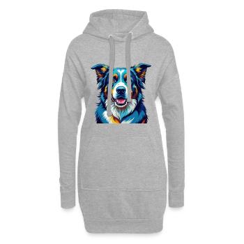 Bucovine Berger Chien Race Dessin Animé Kawaii - Sweat-shirt à capuche long Femme - gris chiné - Devant