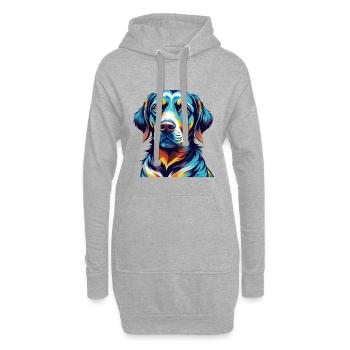 Bruno Jura Hound Hund Rasse Bunte Karikatur Kawaii - Hoodie-Kleid - Grau meliert - Vorne
