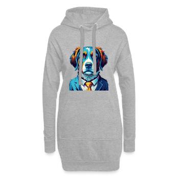 Braque Saint Germain Hunderasse Karikatur Kawaii - Hoodie-Kleid - Grau meliert - Vorne