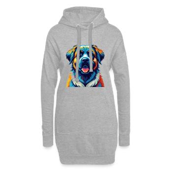 Estrela Mountain Dog Race Coloré Dessin animé Kawaii - Sweat-shirt à capuche long Femme - gris chiné - Devant