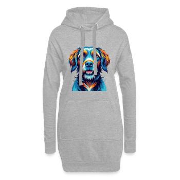 Fauve De Bretagne Hunderasse Karikatur Kawaii - Hoodie-Kleid - Grau meliert - Vorne