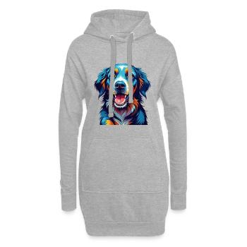 Harrier Chien Race Coloré Dessin Animé Kawaii - Sweat-shirt à capuche long Femme - gris chiné - Devant