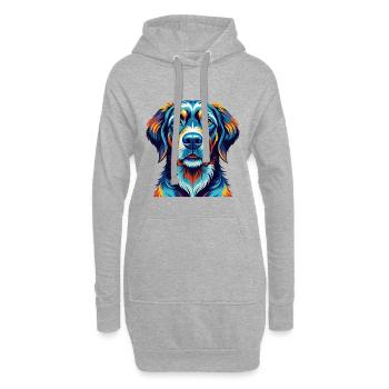 Majestätische Baum Hund Hund Rasse Karikatur Kawaii - Hoodie-Kleid - Grau meliert - Vorne