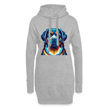 Kumaon Mastiff Chien Race Coloré Dessin animé Kawaii - Sweat-shirt à capuche long Femme - gris chiné - Devant