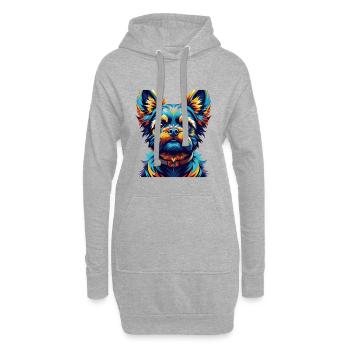 Lapinporokoira Hunderasse Bunte Karikatur Kawaii - Hoodie-Kleid - Grau meliert - Vorne