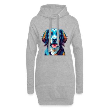Stabyhoun Chien Race Coloré Dessin Animé Kawaii - Sweat-shirt à capuche long Femme - gris chiné - Devant