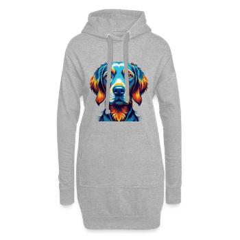 Vizsla race de chien coloré dessin animé Kawaii - Sweat-shirt à capuche long Femme - gris chiné - Devant