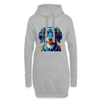 Westphalien Dachsbracke Chien Race Dessin Animé Kawaii - Sweat-shirt à capuche long Femme - gris chiné - Devant
