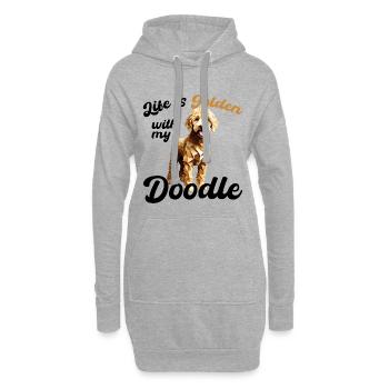 Goldendoodle Golden Doodle Life Cadeau d’or - Sweat-shirt à capuche long Femme - gris chiné - Devant