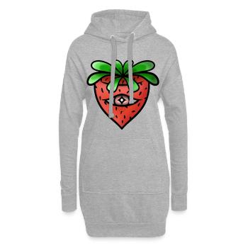 Verfluchte Erdbeere! - Hoodie-Kleid - Grau meliert - Vorne