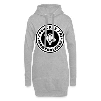 Ich kann keinen Heißluftballon haben - Hoodie-Kleid - Grau meliert - Vorne