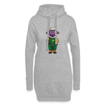 Schaf Lustige Kawaii Cartoon Figur Clipart - Hoodie-Kleid - Grau meliert - Vorne