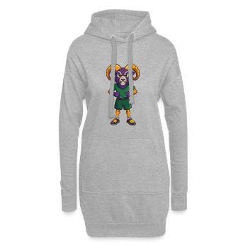 Ram Lustige Kawaii Cartoon Figur Clipart - Hoodie-Kleid - Grau meliert - Vorne
