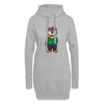 Murmeltier Lustige Kawaii Cartoon Figur Clipart - Hoodie-Kleid - Grau meliert - Vorne