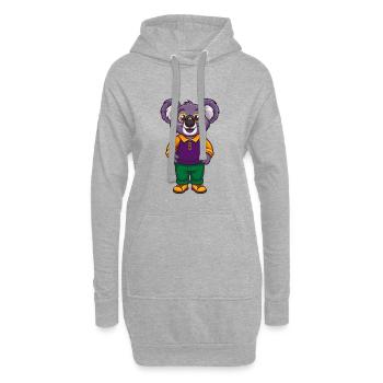 Koala Lustige Kawaii Cartoon Figur Clipart - Hoodie-Kleid - Grau meliert - Vorne
