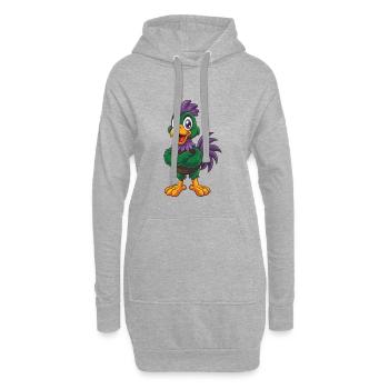 Huhn Lustige Kawaii Cartoon Figur Clipart - Hoodie-Kleid - Grau meliert - Vorne
