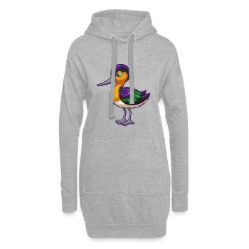 Avocet Lustige Kawaii Cartoon Figur Clipart - Hoodie-Kleid - Grau meliert - Vorne