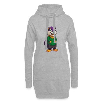 Gopher Funny Kawaii Cartoon Character Clipart - Hoodie Dress - heather grey - Front