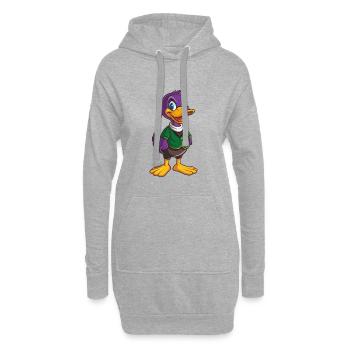 Ente Lustige Kawaii Cartoon Figur Clipart - Hoodie-Kleid - Grau meliert - Vorne