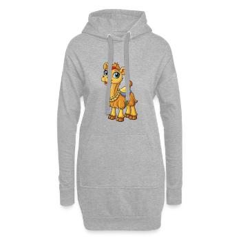 Kamel Niedliche Zeichentrickfigur Kawaii Clipart - Hoodie-Kleid - Grau meliert - Vorne
