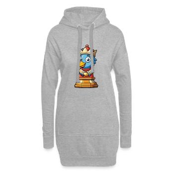 Tour mignon personnage de dessin animé Kawaii Clipart - Sweat-shirt à capuche long Femme - gris chiné - Devant