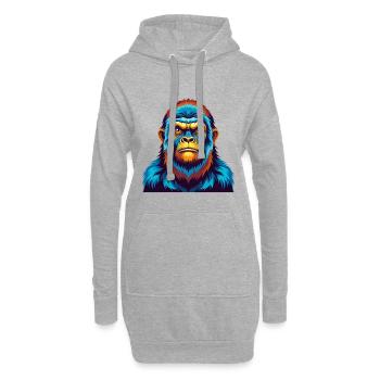 BigFoot Bunte Kawaii Cartoon Figur Clipart - Hoodie-Kleid - Grau meliert - Vorne