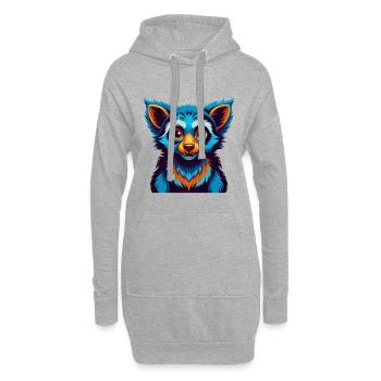 Aye Aye Bunte Kawaii Cartoon Figur Clipart - Hoodie-Kleid - Grau meliert - Vorne