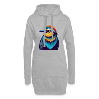 Bienenfresser Bunte Kawaii Cartoon Figur Haustier - Hoodie-Kleid - Grau meliert - Vorne