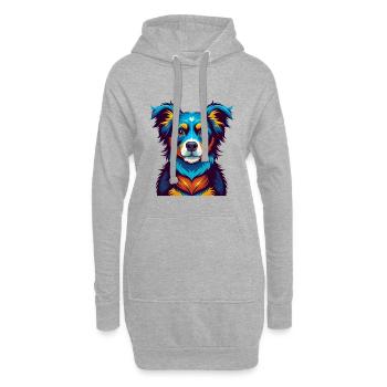 Hund Bunte Kawaii Cartoon Figur Clipart - Hoodie-Kleid - Grau meliert - Vorne