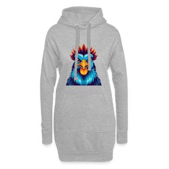 Huhn Bunte Kawaii Cartoon Figur Clipart - Hoodie-Kleid - Grau meliert - Vorne