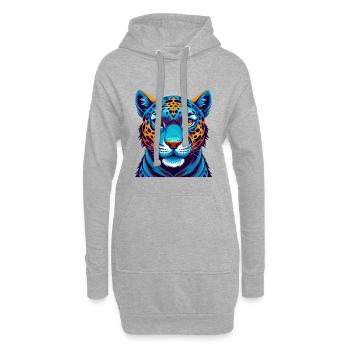 Jaguar Bunte Kawaii Cartoon Charakter Clipart - Hoodie-Kleid - Grau meliert - Vorne