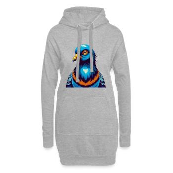 Taube Bunte Kawaii Cartoon Figur Clipart - Hoodie-Kleid - Grau meliert - Vorne