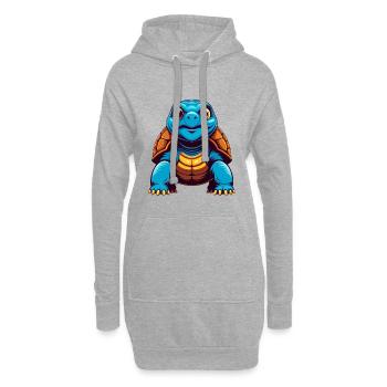 Schildkröte Bunte Kawaii Cartoon Figur Clipart - Hoodie-Kleid - Grau meliert - Vorne