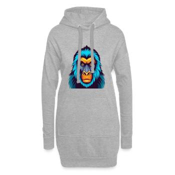 Mandrill Bunte Kawaii Cartoon Figur Clipart - Hoodie-Kleid - Grau meliert - Vorne