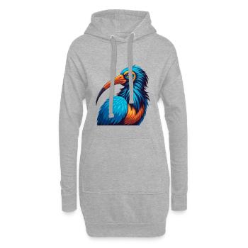 Ibis Bunte Kawaii Cartoon Figur Clipart - Hoodie-Kleid - Grau meliert - Vorne