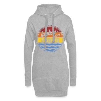 lanbon 2024 - Sweat-shirt à capuche long Femme - gris chiné - Devant